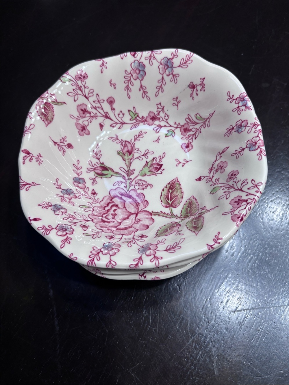 Johnson Brothers Floral Pink Chintz Serving Bowls